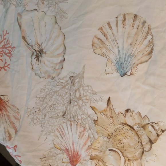 Pottery Barn Full/Queen Atlantic Duvet Cover Coral and Sea Life - Picture 6 of 6